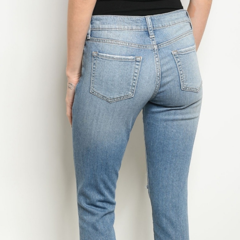 DENIM BLUE distressed jeans  - Picture 5 of 5